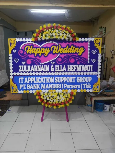 Papan Bunga Outdoor Wedding Bekasi
