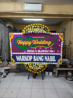 Papan Bunga Outdoor Wedding Bekasi
